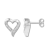 Thumbnail Image 1 of Diamond Heart Earrings Sterling Silver