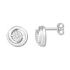 Thumbnail Image 1 of Diamond Circle Earrings 1/20 Carat tw Sterling Silver