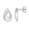 Thumbnail Image 1 of Diamond Teardrop Earrings Sterling Silver