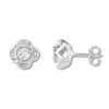 Thumbnail Image 1 of Diamond Flower Earrings Sterling Silver