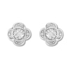 Thumbnail Image 2 of Diamond Flower Earrings Sterling Silver