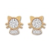 Thumbnail Image 2 of Diamond Kitty Earrings 1/10 ct tw Round-cut 10K Yellow Gold