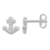 Thumbnail Image 0 of Diamond Anchor Earrings 1/20 ct tw Round-cut Sterling Silver