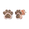 Thumbnail Image 1 of Le Vian Chocolate Diamond Paw Print Earrings 1/2 ct tw 14K Gold