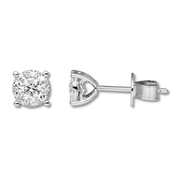 Diamond Earrings 1/3 ct tw Round-cut 10K White Gold