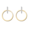 Thumbnail Image 1 of Diamond Circle & Bar Earrings 1/6 ct tw 10K Two-Tone Gold