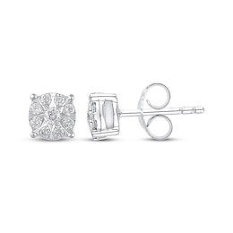 Diamond Earrings 1/4 ct tw Round-cut 10K White Gold