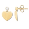 Thumbnail Image 1 of Signature Heart Diamond Earrings 1/10 ct tw 10K Yellow Gold