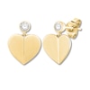 Thumbnail Image 2 of Signature Heart Diamond Earrings 1/10 ct tw 10K Yellow Gold