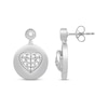 Thumbnail Image 3 of Signature Heart Diamond Earrings 1/3 ct tw Sterling Silver