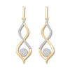 Thumbnail Image 1 of Diamond Twist Earrings 1/5 ct tw Round-cut 10K Yellow Gold