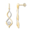 Thumbnail Image 2 of Diamond Twist Earrings 1/5 ct tw Round-cut 10K Yellow Gold