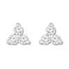 Thumbnail Image 1 of Three-Stone Diamond Earrings 1/5 ct tw Round-cut 10K White Gold