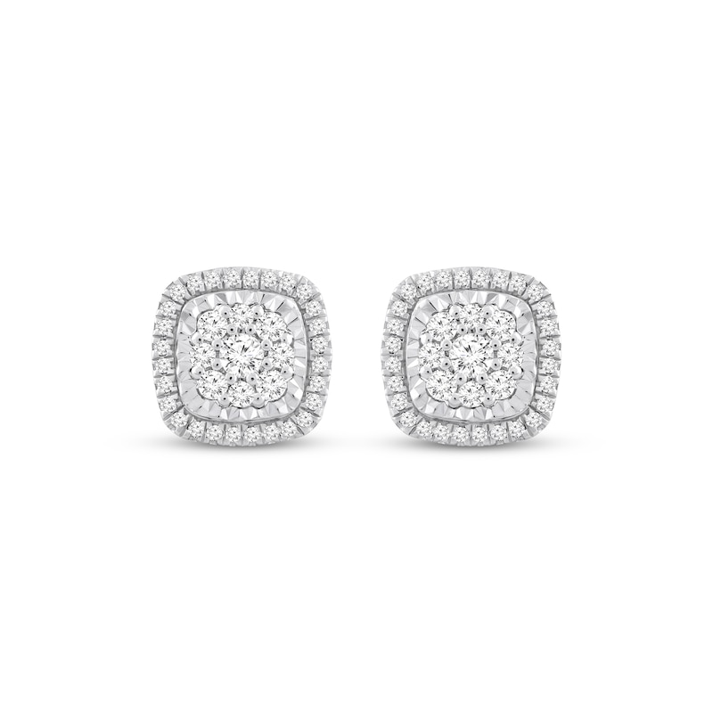 Main Image 2 of Diamond Stud Earrings 1/2 ct tw Sterling Silver