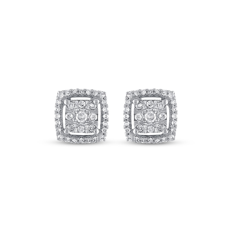 Main Image 2 of Diamond Stud Earrings 1/4 ct tw 10K White Gold