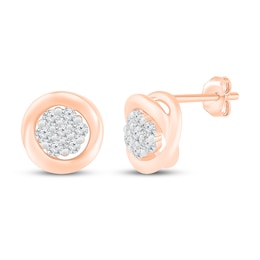 Diamond Stud Earrings 1/5 ct tw 10K Rose Gold