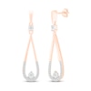 Thumbnail Image 1 of Diamond Drop Earrings 1/8 ct tw 10K Rose Gold