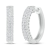 Thumbnail Image 1 of Diamond Hoop Earrings 1/2 ct tw 10K White Gold