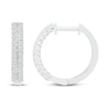 Thumbnail Image 2 of Diamond Hoop Earrings 1/2 ct tw 10K White Gold