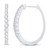 Thumbnail Image 2 of Diamond Hoop Earrings 1 ct tw 14K White Gold