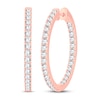 Thumbnail Image 1 of Diamond Hoop Earrings 3 ct tw 14K Rose Gold