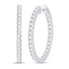 Thumbnail Image 1 of Diamond Hoop Earrings 3 ct tw 14K White Gold