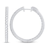 Thumbnail Image 2 of Diamond Hoop Earrings 3 ct tw 14K White Gold