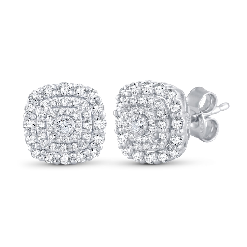 Main Image 1 of Diamond Earrings 7/8 ct tw 14K White Gold