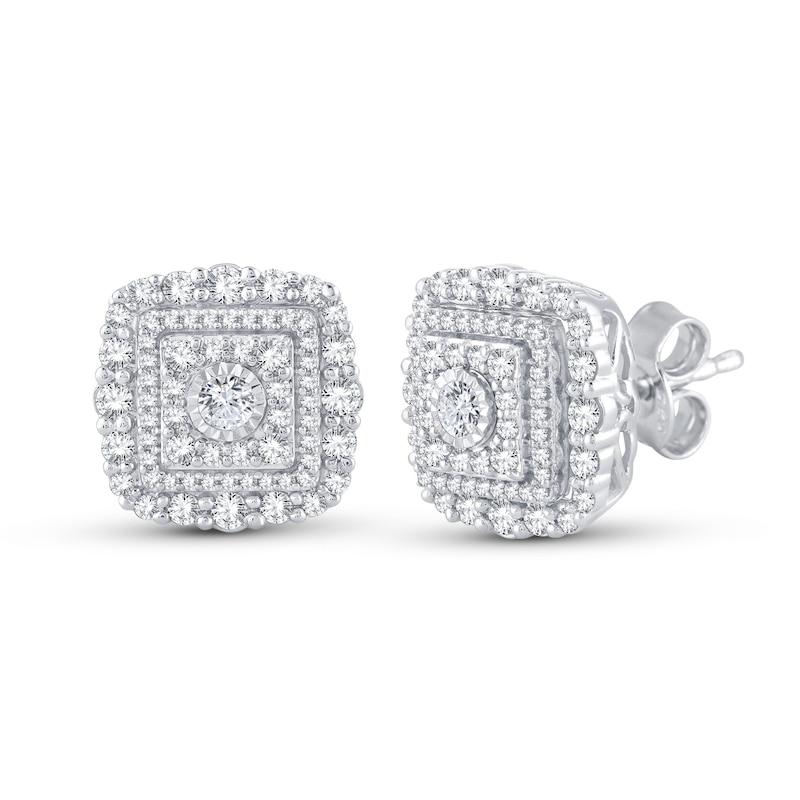 Main Image 1 of Diamond Earrings 1-1/2 ct tw 14K White Gold