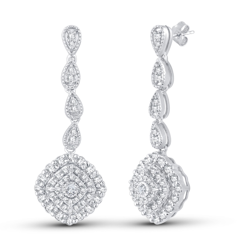 Diamond Earrings 1 ct tw 14K White Gold | Kay Outlet