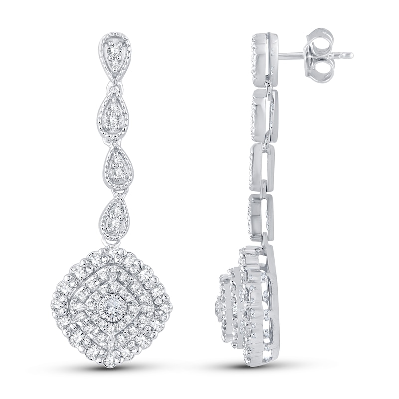 Main Image 2 of Diamond Earrings 1 ct tw 14K White Gold