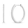 Thumbnail Image 1 of Diamond Hoop Earrings 1/4 ct tw 10K White Gold