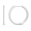 Thumbnail Image 2 of Diamond Hoop Earrings 1/4 ct tw 10K White Gold