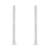 Thumbnail Image 3 of Diamond Hoop Earrings 1/4 ct tw 10K White Gold