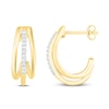 Thumbnail Image 2 of Curved Diamond Earrings 1/15 ct tw 10K Yellow Gold