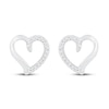 Thumbnail Image 2 of Diamond Heart Earrings 1/10 ct tw Round-cut 10K White Gold