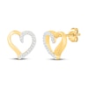 Thumbnail Image 0 of Diamond Heart Earrings 1/10 ct tw Round-cut 10K Yellow Gold