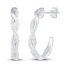 Thumbnail Image 0 of Diamond Hoop Earrings 1/10 ct tw Round-cut 10K White Gold