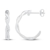 Thumbnail Image 1 of Diamond Hoop Earrings 1/10 ct tw Round-cut 10K White Gold