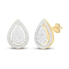 Thumbnail Image 1 of Diamond Teardrop Stud Earrings 1/3 ct tw Round-cut 10K Yellow Gold