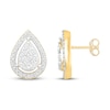 Thumbnail Image 2 of Diamond Teardrop Stud Earrings 1/3 ct tw Round-cut 10K Yellow Gold