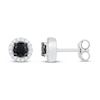 Thumbnail Image 1 of Black and White Diamond Earrings 3/4 ct tw Sterling Silver