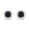 Thumbnail Image 2 of Black and White Diamond Earrings 3/4 ct tw Sterling Silver