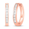 Thumbnail Image 1 of Diamond Hoop Earrings 1/6 ct tw 10K Rose Gold