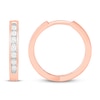 Thumbnail Image 2 of Diamond Hoop Earrings 1/6 ct tw 10K Rose Gold