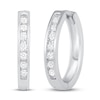 Thumbnail Image 1 of Diamond Hoop Earrings 1/6 ct tw 10K White Gold