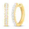 Thumbnail Image 0 of Diamond Hoop Earrings 1/2 ct tw Round-cut 10K Yellow Gold