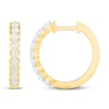 Thumbnail Image 1 of Diamond Hoop Earrings 1/2 ct tw Round-cut 10K Yellow Gold