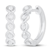 Thumbnail Image 1 of Diamond Hoop Earrings 1/10 ct tw Round-cut 10K White Gold