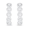 Thumbnail Image 3 of Diamond Hoop Earrings 1/10 ct tw Round-cut 10K White Gold